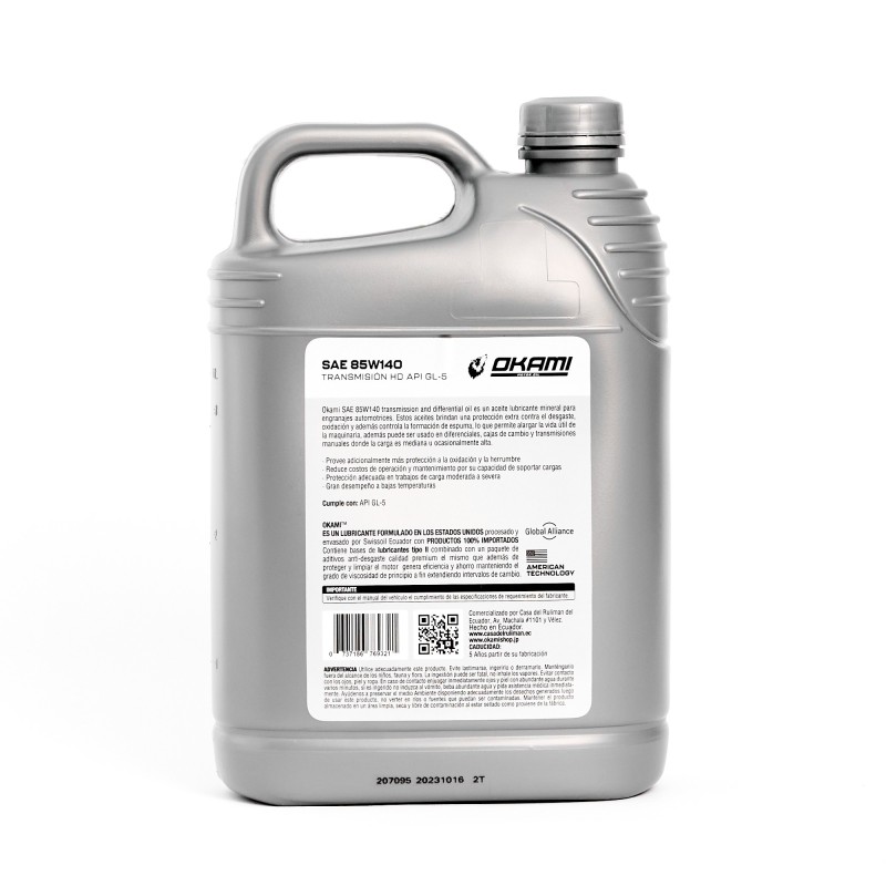 ACEITE SAE 85W140 GL-5 1GL 2