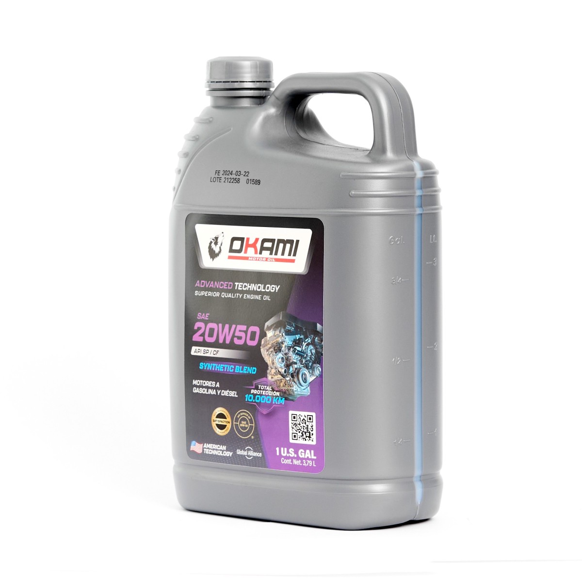 ACEITE SAE 20W50 SEMI-SINTETI SB/SP/CF 1GL