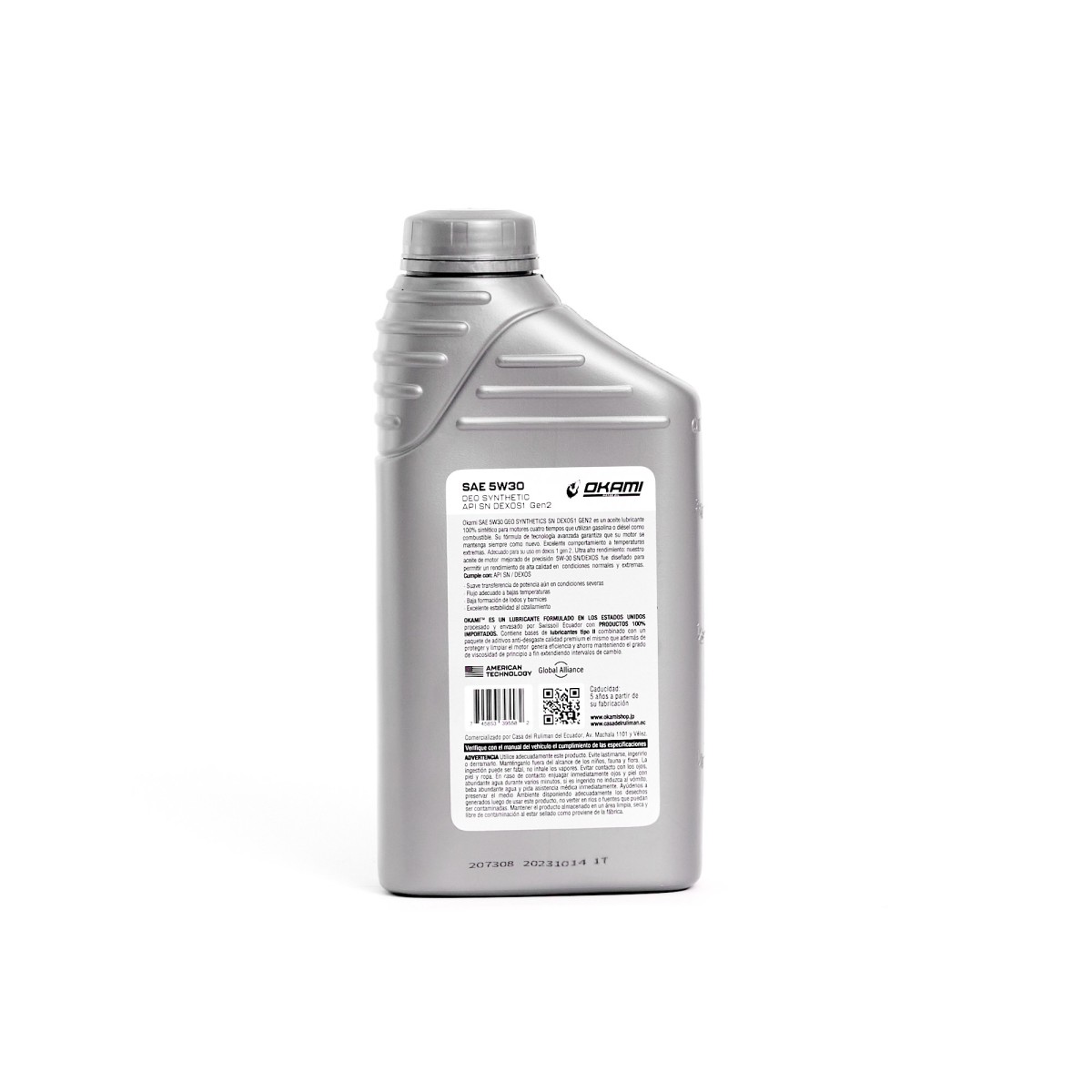 ACEITE SAE 5W30 FULL SYNTETHIC SN 1LT