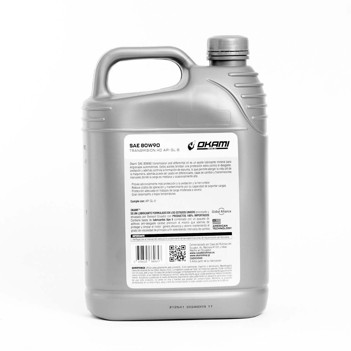 ACEITE SAE 80W90 GL-5 1GL