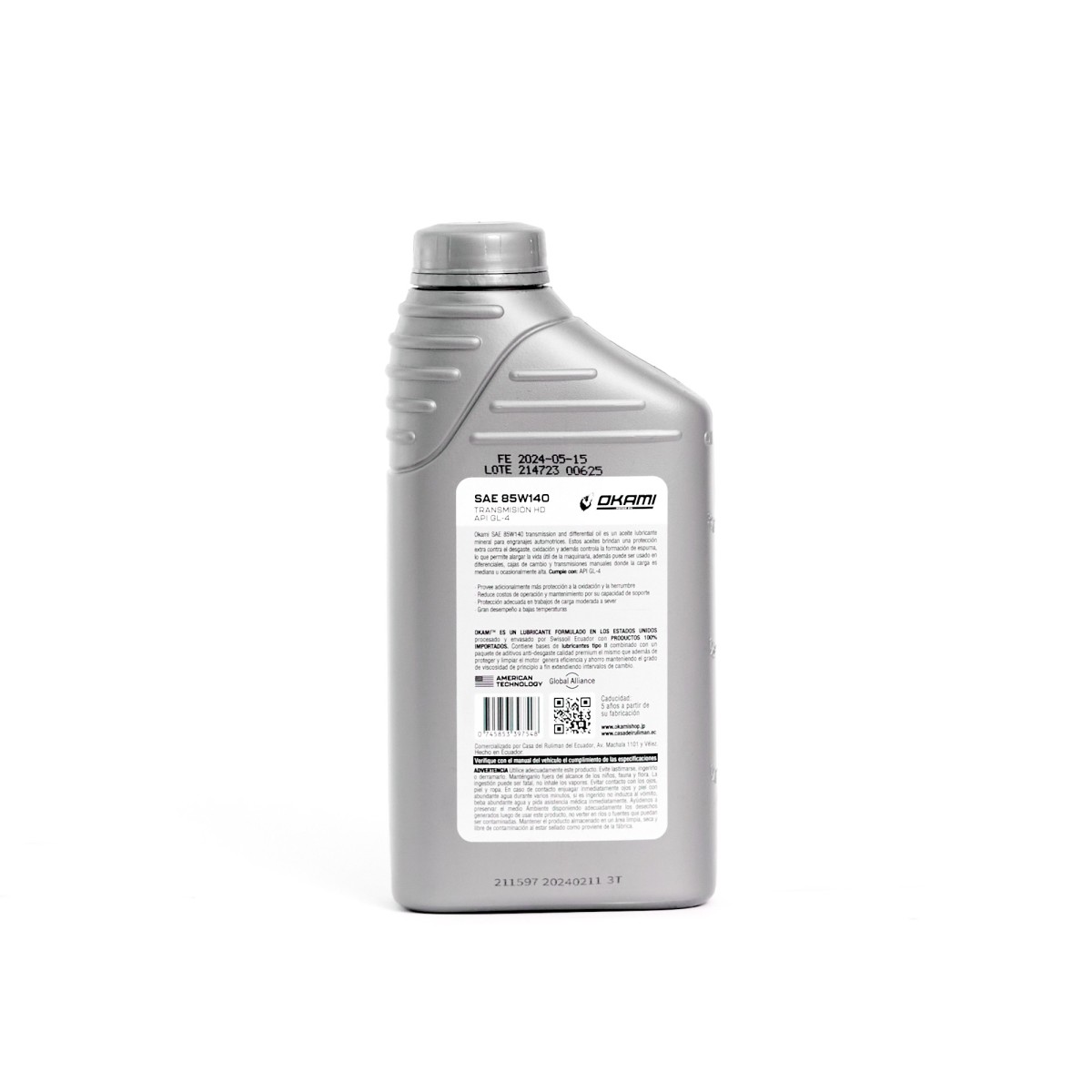 ACEITE SAE 85W140 GL-4 1LT