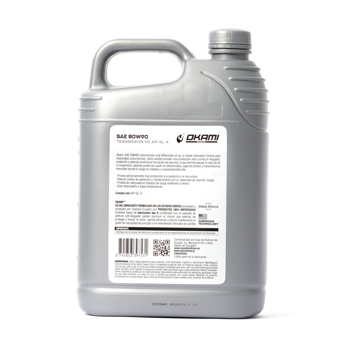 ACEITE SAE 80W90 GL-4 1GL