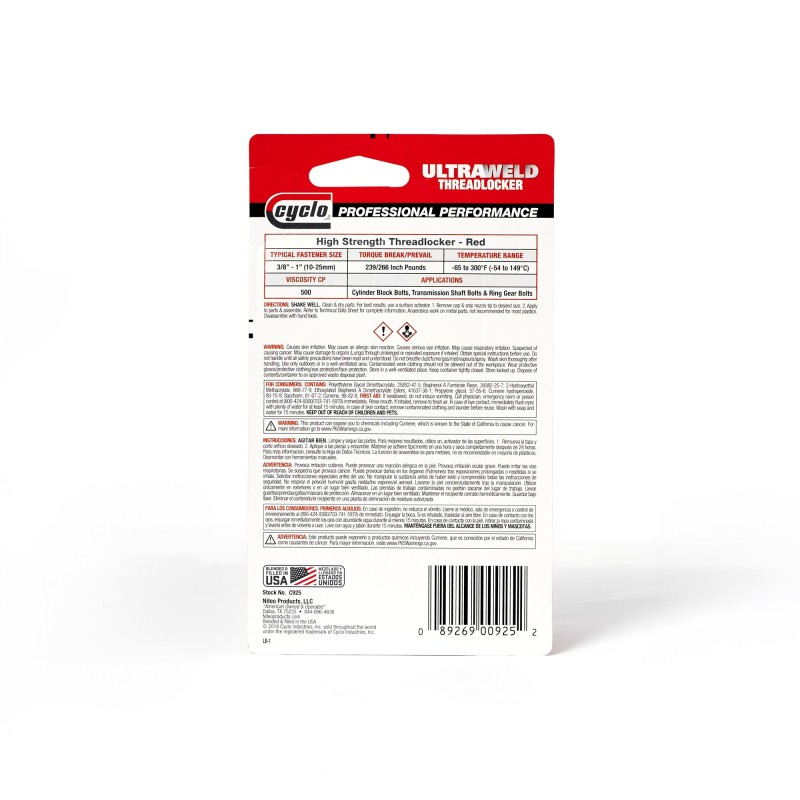 C925 SELLADOR DE ROSCA ROJO 6ML  (71) 2