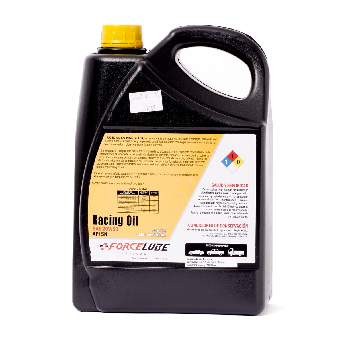 ACEITE RACING SAE 20W50 API- SN CJ 1GL