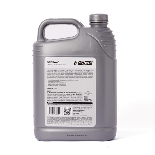 ACEITE SAE 5W40 FULL SYNTETHIC SN/CF  1GL