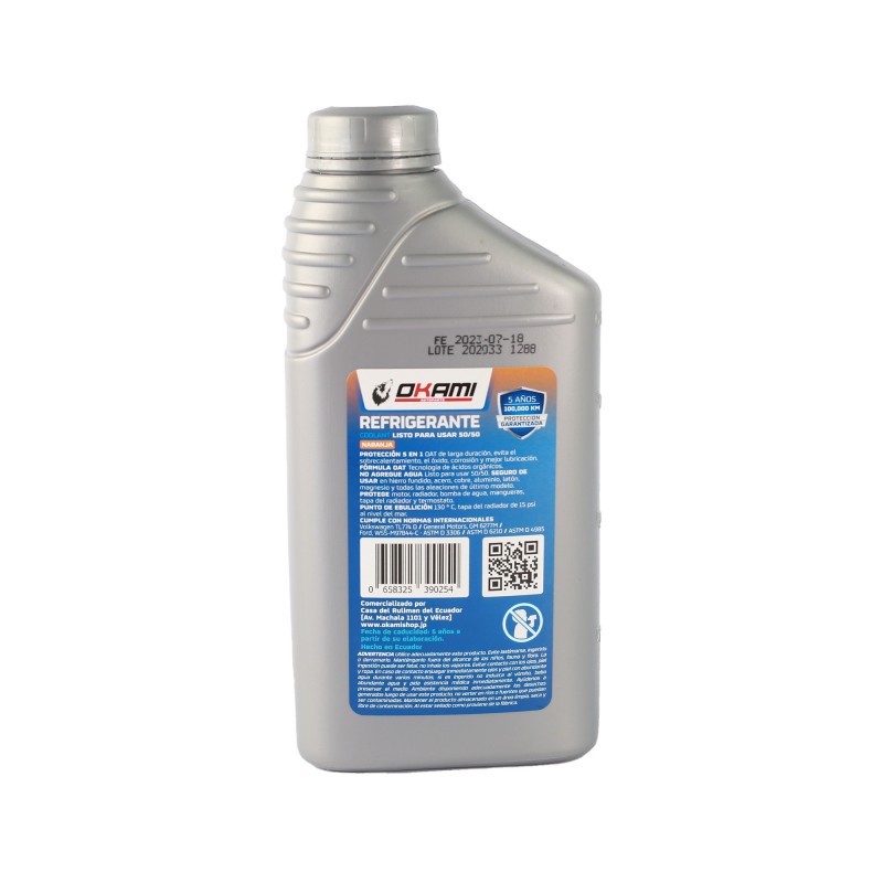 ANTIFREEZE/COOLANT OAT 50 NARJ. 1LT 2