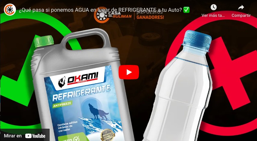 Youtube video ¿Qué pasa si ponemos Agua en lugar de Refrigerante a tu auto?